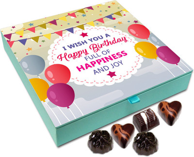 

Chocholik Gift Box - I Wish You Birthday Full Of Happiness And Joy Chocolate Box - 9pc Truffles(108 g)