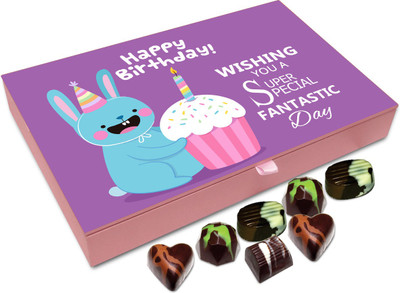

Chocholik Gift Box - Wishing You A super Fantastic Birthday Chocolate Box - 12pc Truffles(144 g)
