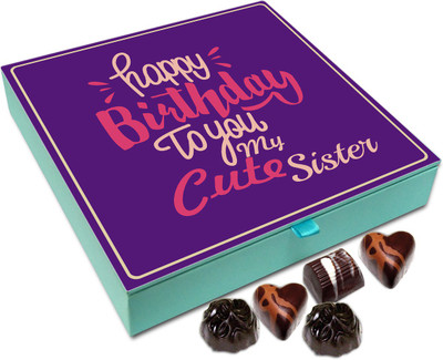 

Chocholik Gift Box - Happy Birthday To My Cute Sister Chocolate Box - 9pc Truffles(108 g)