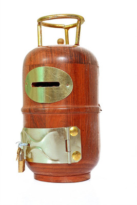 

Worthy Shoppee Cylinder shape piggy bank Coin Bank(Brown)