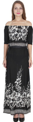 Shyammc Women Maxi Black Full Length Dress