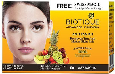 

Biotique Bio Anti Tan Kit Removes Tan And Makes Skin Fair Facial Kit 75 g