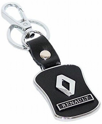 

eShop24x7 RENAULT leather imported key ring chrome car logo Key Chain