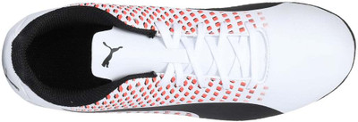 

Puma Boys & Girls Lace Football Shoes(White, White black coral