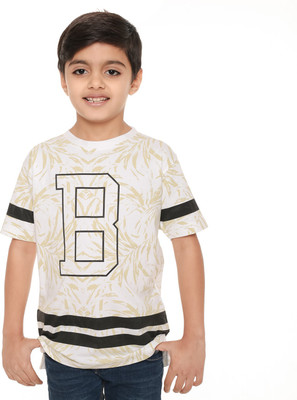 

Body Glove Boy's Printed Cotton T Shirt(White, Pack of 1