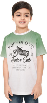 

Body Glove Boy's Printed Cotton T Shirt(Multicolor, Pack of 1, Green