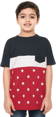 

Body Glove Boy's Printed Cotton T Shirt(Multicolor, Pack of 1, Black