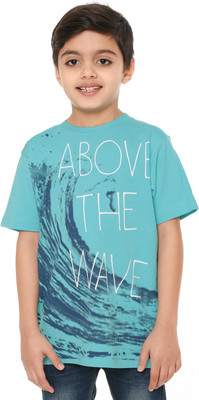 

Body Glove Boy's Printed Cotton T Shirt(Blue, Pack of 1