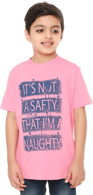 

Body Glove Boy's Printed Cotton T Shirt(Pink, Pack of 1