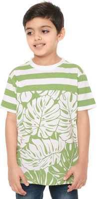 

Body Glove Boy's Printed Cotton T Shirt(Green, Pack of 1
