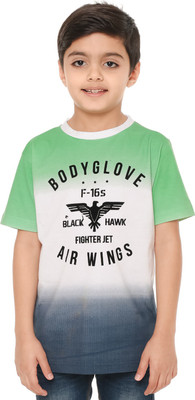 

Body Glove Boy's Printed Cotton T Shirt(Multicolor, Pack of 1, Green