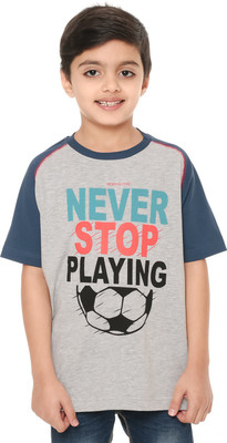 

Body Glove Boy's Printed Cotton T Shirt(Grey, Pack of 1