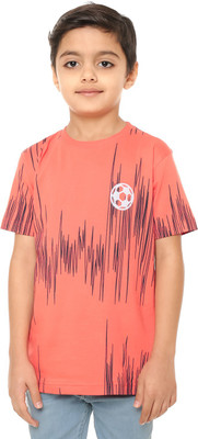 

Body Glove Boy's Printed Cotton T Shirt(Red, Pack of 1, Orange