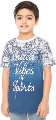 

Body Glove Boy's Printed Cotton T Shirt(Blue, Pack of 1, White