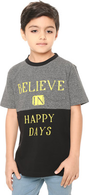 

Body Glove Boy's Printed Cotton T Shirt(Multicolor, Pack of 1, Grey