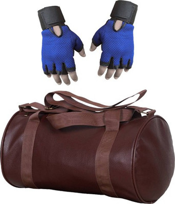 

Hyper Adam Antique Leather Look Gym Bag And Gym Glove With Wrist Support Combo Gym & Fitness Kit