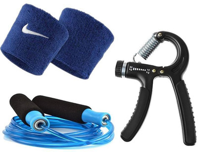 serveuttam Adjestable Hande Gripe-with bearing and Skipping Rope Gym & Fitness Kit