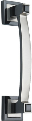 

Spider Zinc Pull Handle On Rose Black Silver Finish(10 Inch) Zinc Door Pull(Black, Silver Pack of 2)