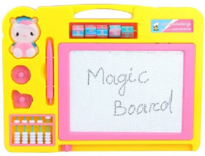 

VRV Magic Slate + Black Slate Chalk Board,double sided slate one magic + chalk slate (colour may very ](Multicolor)