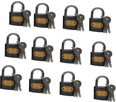 

PTCMart Black Lock 20MM Set of-12 Lock(Black)