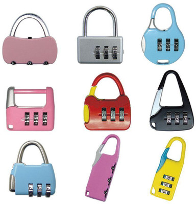 

PTCMart Number Bag Safety Lock Set of 4 Lock(Multicolor)