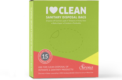 

SIRONA Sanitary & Diapers Disposal Bag (15 Pcs - 1 Packs) Sanitary Pad
