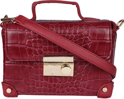 

Shopharp Women Casual Maroon Leatherette Sling Bag