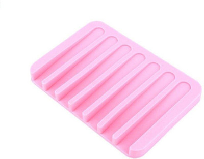 

House of kart Candy Colour Cute Silicone Soap Dish (1 Piece) (Material: Silicone, Colour: Pink)(Pink)