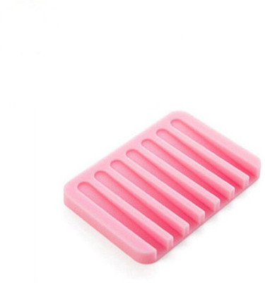 

Bruzone Premium Cute Silicone Soap Dish Plate Soap Tray A07(Pink)