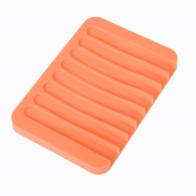 

Bruzone Premium Cute Silicone Soap Dish Plate Soap Tray A03(Orange)