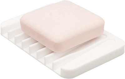 

House of kart Candy Colour Cute Silicone Soap Dish (1 Piece) (Material: Silicone, Colour: White)(White)