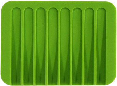 

Bruzone Premium Cute Silicone Soap Dish Plate Soap Tray A10(Green)