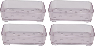 

SSS - Counter Soap Dish Set of 4 pcs Acrylic Unbreakable(Transparent)