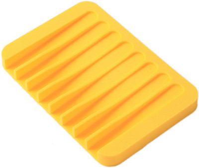 Bruzone Cute Silicone Soap Dish Plate Soap Tray B01(Yellow)