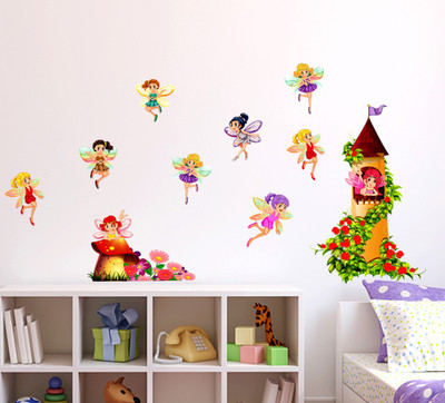 

Orange and Orchid  PVC Vinyl Sticker(Pack of 1, Multicolor