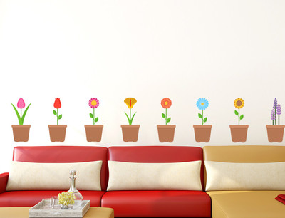 

Orange and Orchid  PVC Vinyl Sticker(Pack of 1, Multicolor