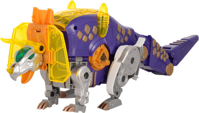 

Turbo S Transforming Dino Blaster- Triceratops Action Playset(Multicolor)