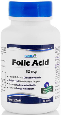 

HealthVit Folic Acid 800 mcg 60 Tablets(60 No)