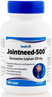 

HealthVit Jointneed-500 Glucosamine Sulphate 500 mg 60 Tablets(500 mg)