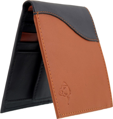 

MATHANI Men Tan Genuine Leather Wallet(8 Card Slots)