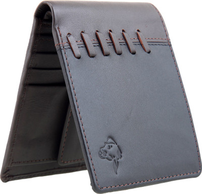 

MATHANI Men Brown Genuine Leather Wallet(8 Card Slots), Black