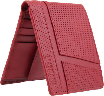 

MATHANI Men Red Genuine Leather Wallet(8 Card Slots)
