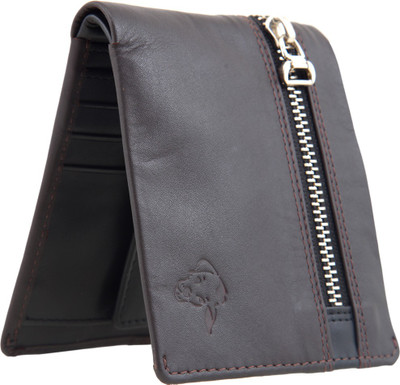 

MATHANI Men Brown Genuine Leather Wallet(8 Card Slots)