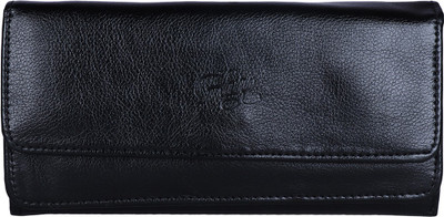 

Harp Women Casual Black Genuine Leather Wrist Wallet(3 Card Slots)