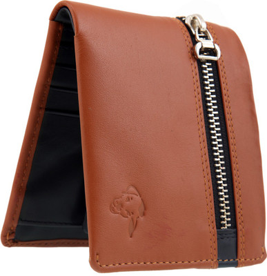 

MATHANI Men Tan Genuine Leather Wallet(8 Card Slots)