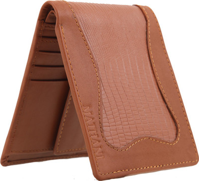 

MATHANI Men Tan Genuine Leather Wallet(8 Card Slots)