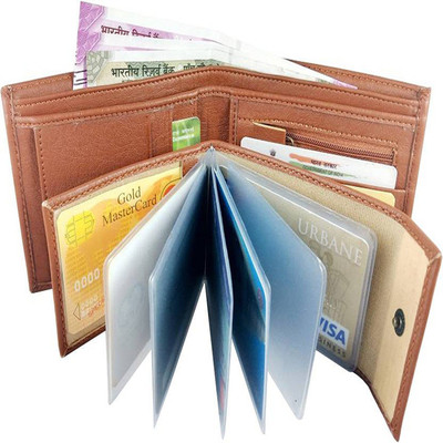 

PRT USA Men Casual Tan Artificial Leather Wallet(8 Card Slots)