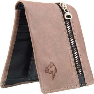 

MATHANI Men Beige Genuine Leather Wallet(8 Card Slots)