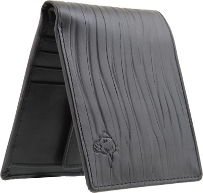 

MATHANI Men Black Genuine Leather Wallet(8 Card Slots)