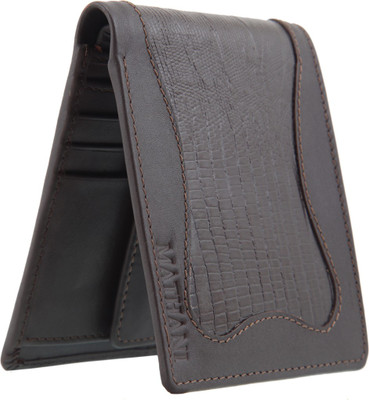 

MATHANI Men Brown Genuine Leather Wallet(8 Card Slots)